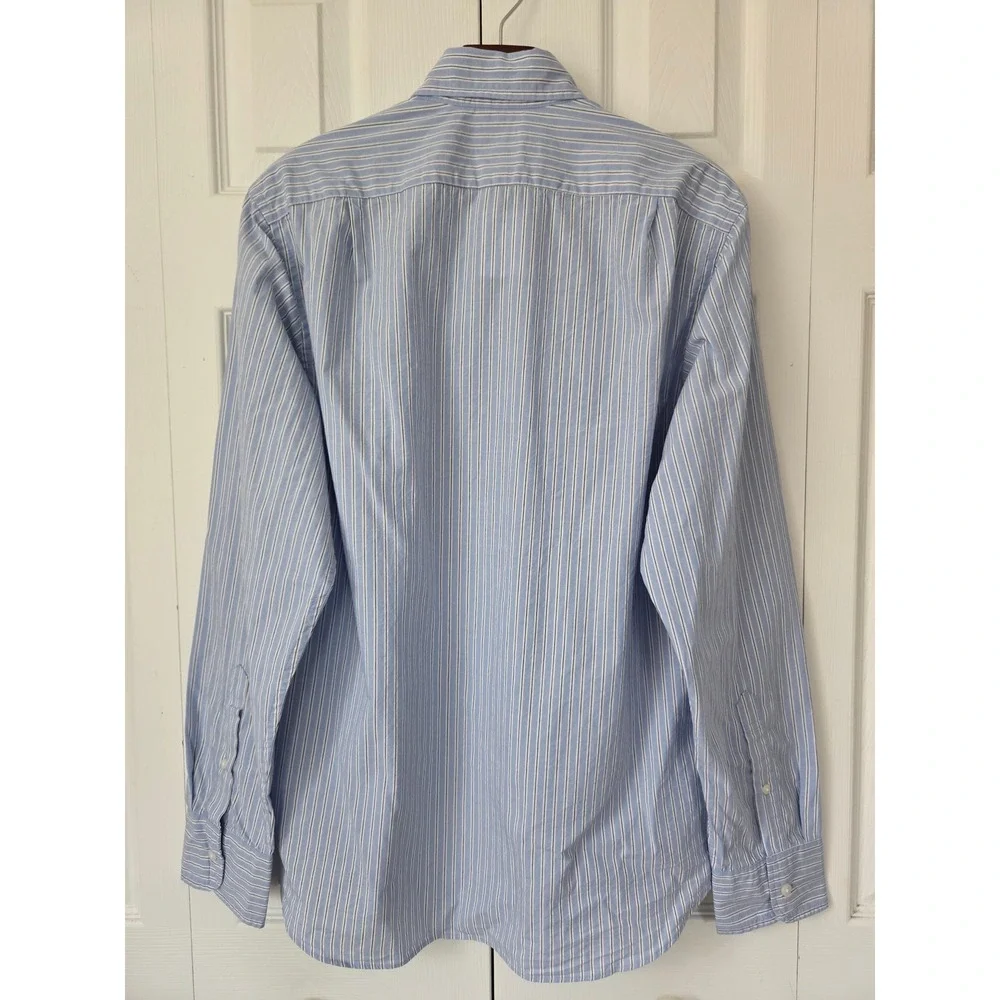 J. Crew Classic Fit Flex Shirt Striped Men M Blue NWT $98 BP969‎